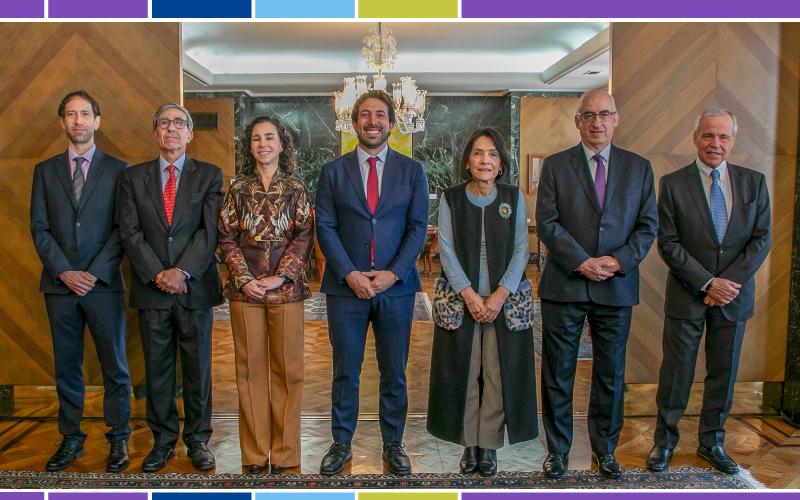 Photograph of the members of the Board of Directors of Banco de la República